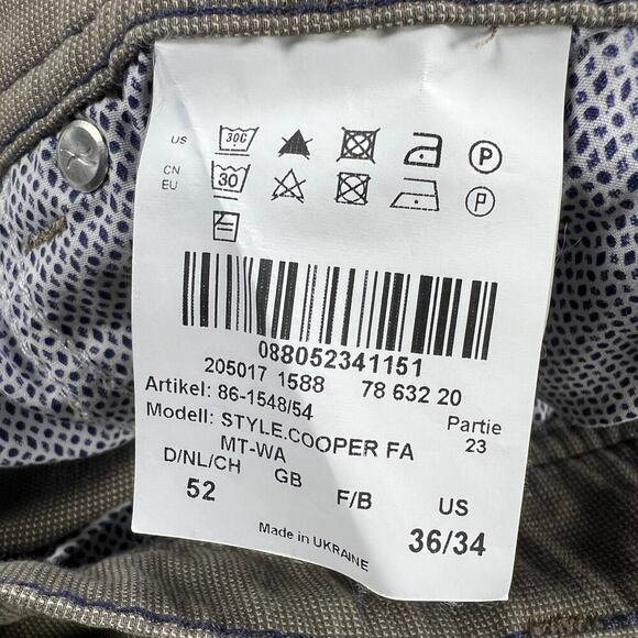 Brax Cooper Fancy Regular Fit Light Casual Dress Chino Pants Tan Size 36/34 - Picture 10 of 13